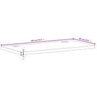 Produktbild för Skrivbordsskiva 100x60x2,5 cm massivt bokträ