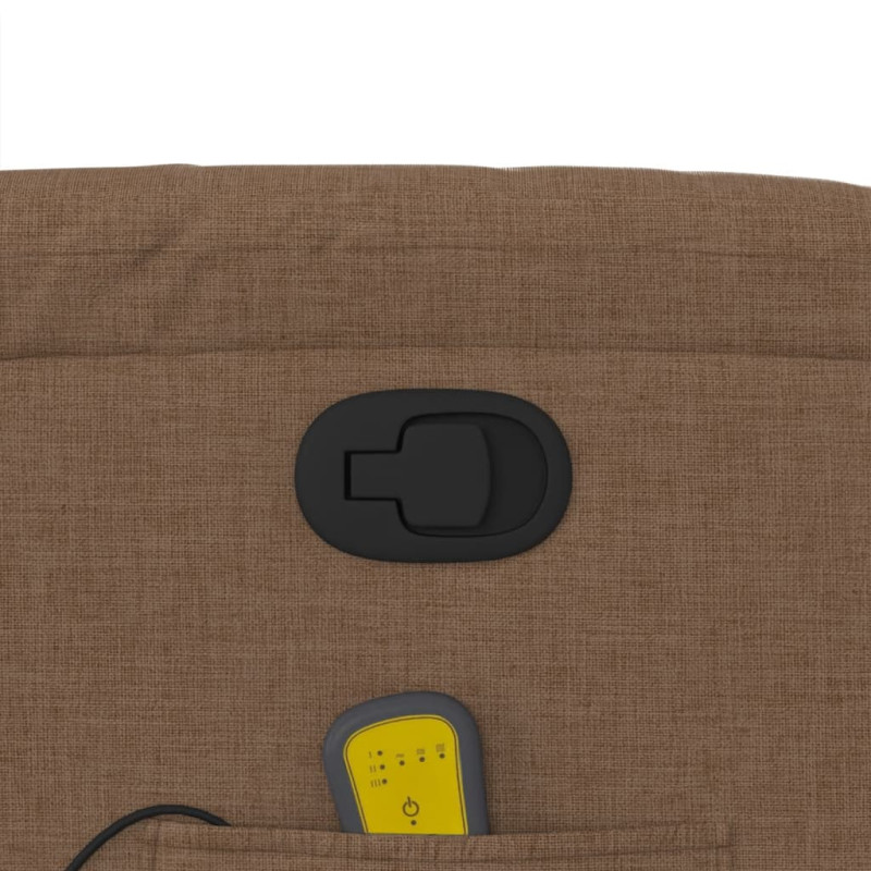 Produktbild för Massagefåtölj brun tyg