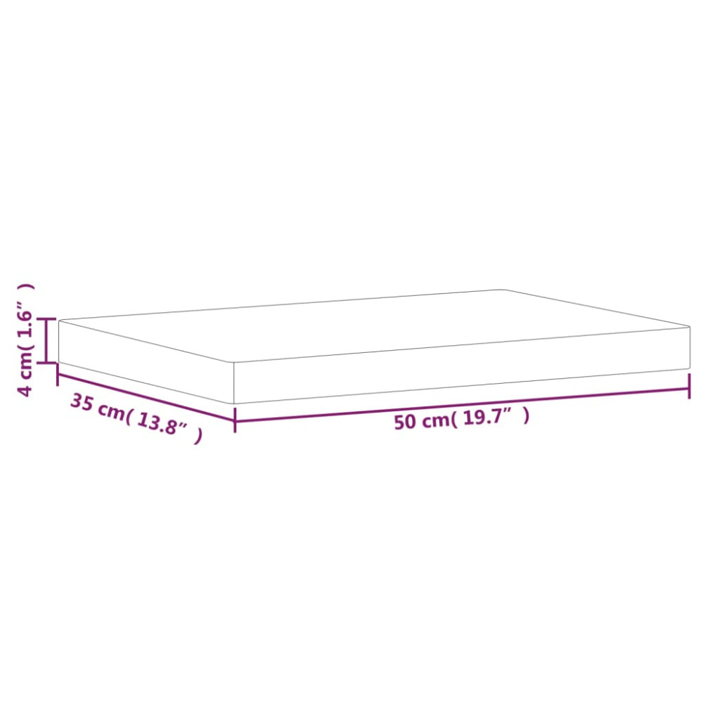 Produktbild för Skärbräda 50x35x4 cm massivt bokträ