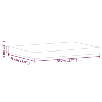 Produktbild för Skärbräda 50x35x4 cm massivt bokträ