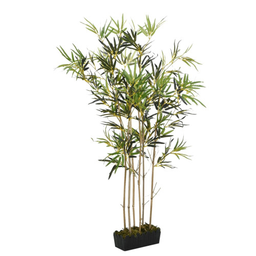 vidaXL Konstväxt bambu 828 blad 150 cm grön