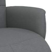 Produktbild för Reclinerfåtölj med fotstöd mörkgrå tyg