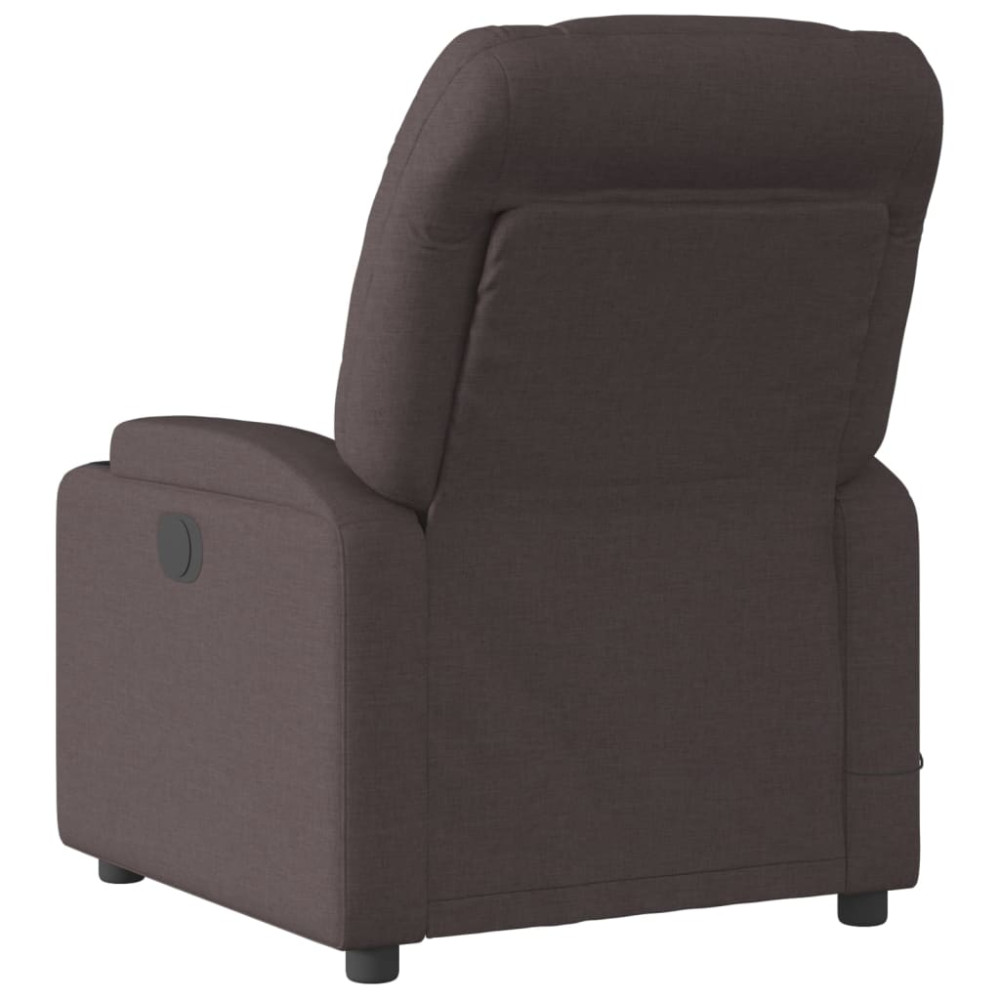 Produktbild för Massagefåtölj mörkbrun tyg