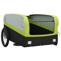 Produktbild för Cykelvagn svart och grön 45 kg järn