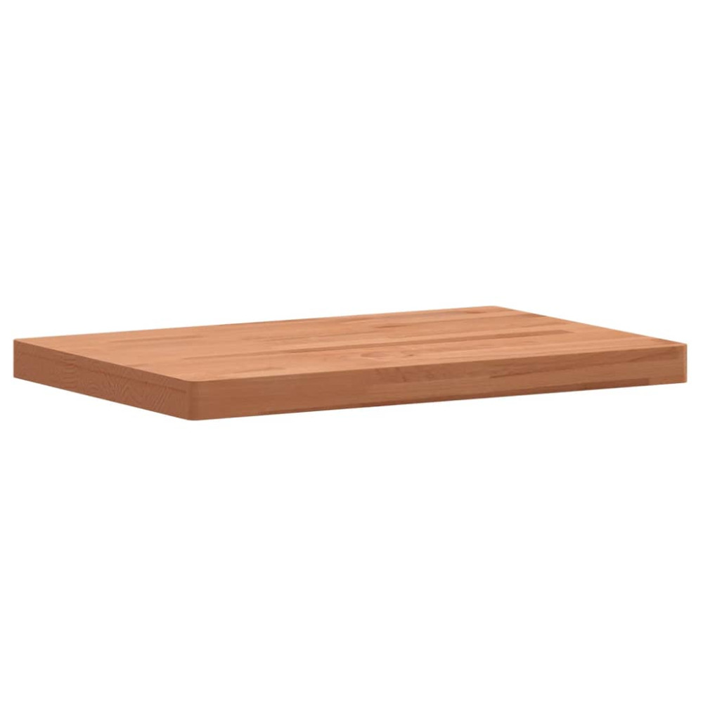 Produktbild för Bänkskiva för badrum 80x40x4 cm massivt bokträ