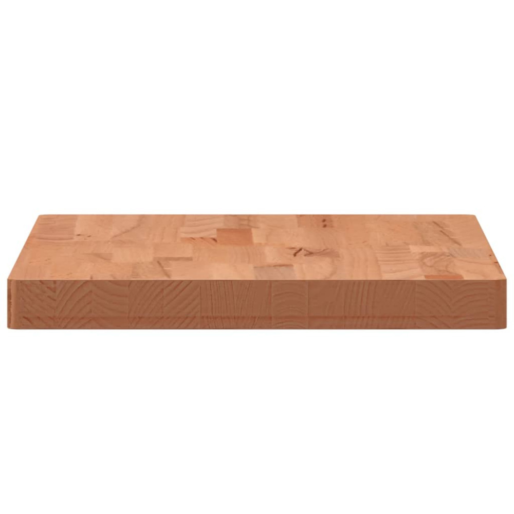 Produktbild för Bänkskiva för badrum 80x40x4 cm massivt bokträ