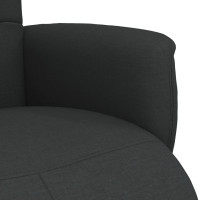 Produktbild för Reclinerfåtölj med fotstöd svart tyg