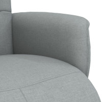 Produktbild för Reclinerfåtölj med fotstöd ljusgrå tyg