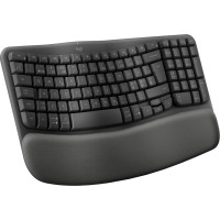 Produktbild för Logitech Wave Keys tangentbord Trådlös RF + Bluetooth QWERTY Dansk, Finsk, Norsk, Svensk grafit