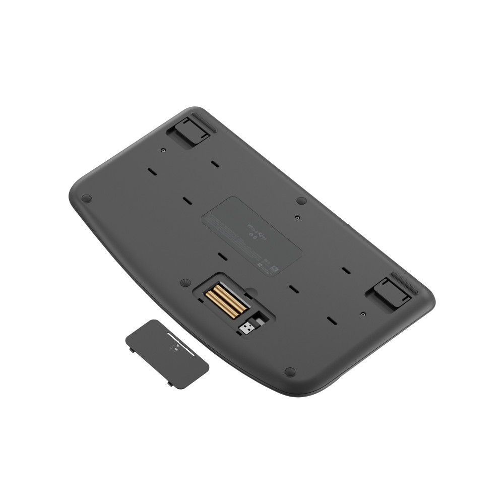 Produktbild för Logitech Wave Keys tangentbord Trådlös RF + Bluetooth QWERTY Dansk, Finsk, Norsk, Svensk grafit