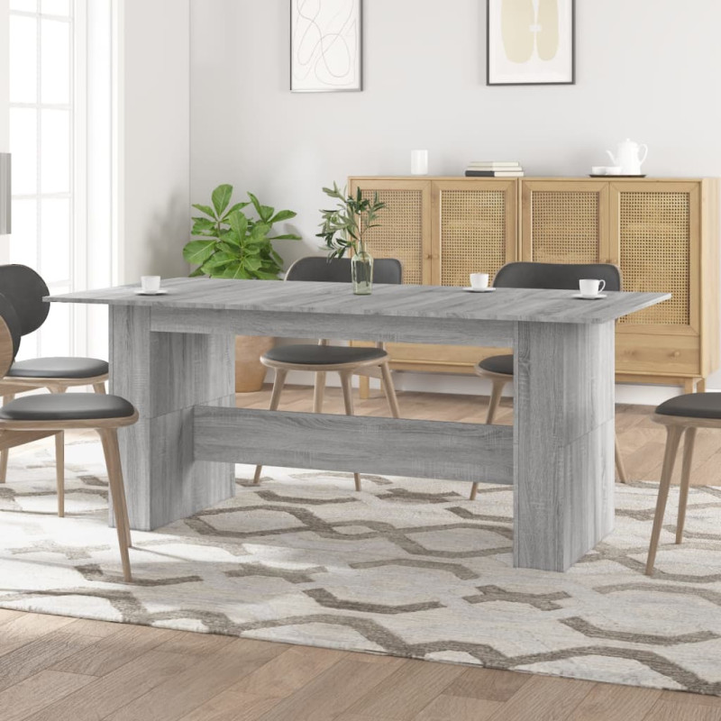 Produktbild för Matbord grå sonoma 180x90x76 cm konstruerat trä