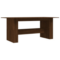 Miniatyr av produktbild för Matbord brun ek 180x90x76 cm konstruerat trä