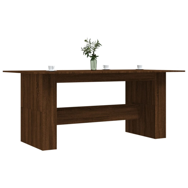Produktbild för Matbord brun ek 180x90x76 cm konstruerat trä