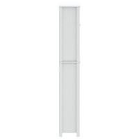 Miniatyr av produktbild för Tvättmaskinskåp BERG vit 76x27x164,5 cm massivt trä