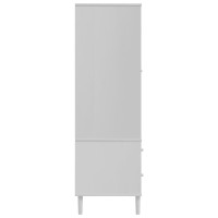 Miniatyr av produktbild för Garderob SENJA rottinglook vit 90x55x175 cm massiv furu