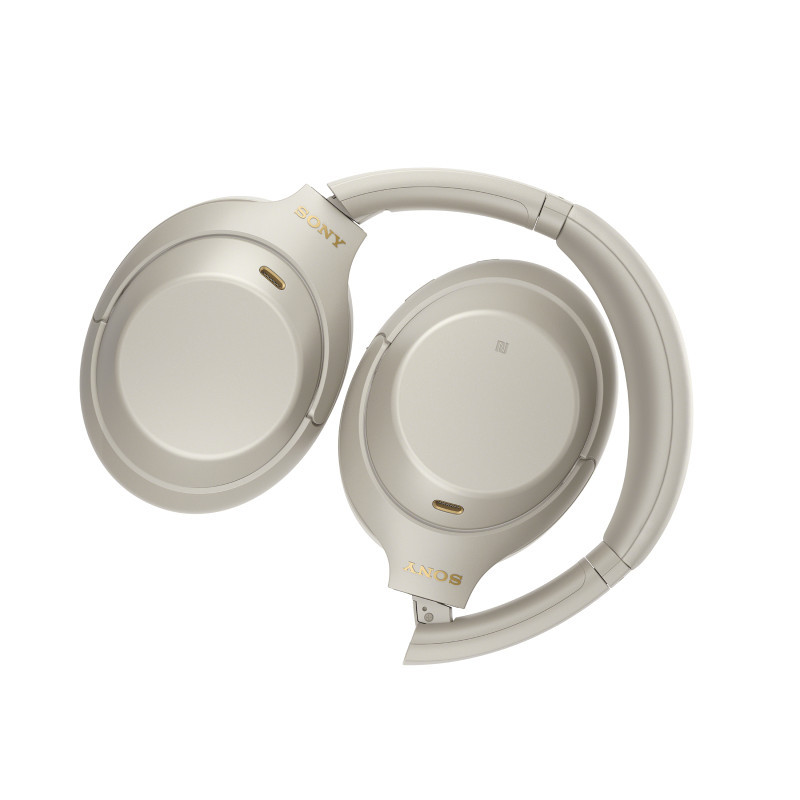 Produktbild för Sony trådlösa around-ear hörlurar WH-1000XM4 - Silver