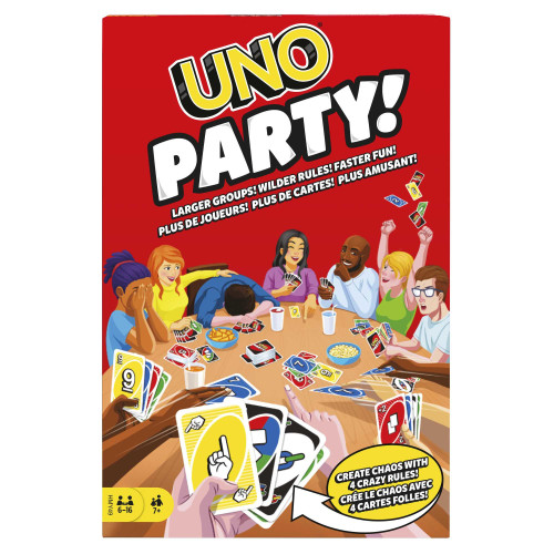 MATTEL Games HMY49 sällskapsspel UNO Party Kortspel Kasta kort