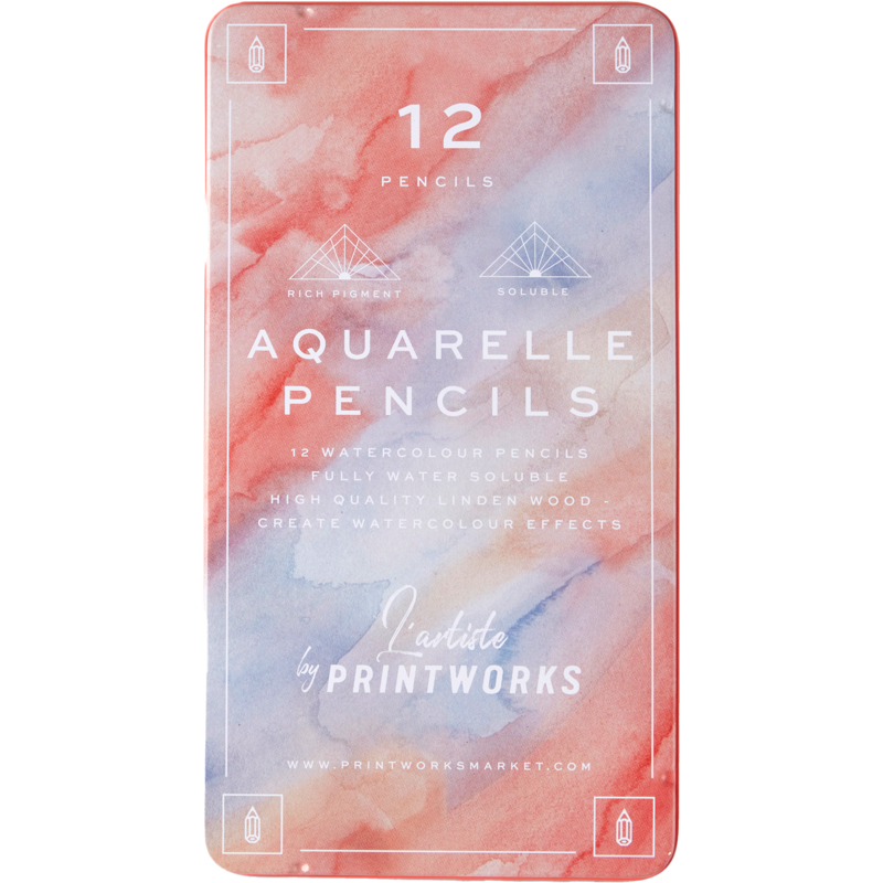 Produktbild för Printworks Color Pencils Aquarelle 12 pcs