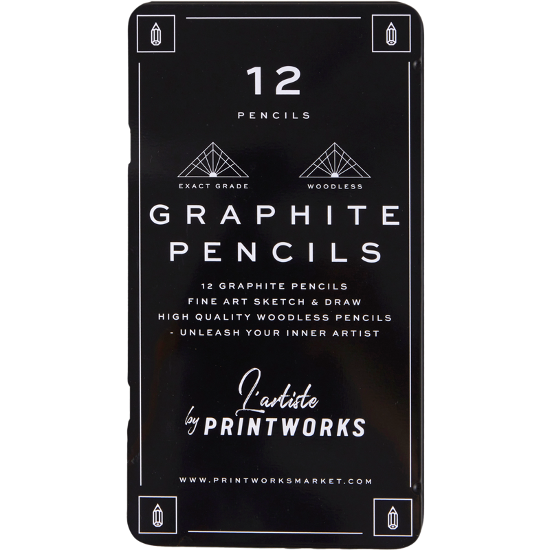 Produktbild för Printworks Color Pencils Graphite12 pcs