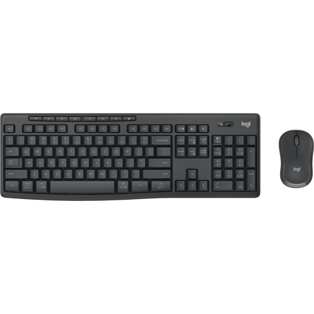 Produktbild för Logitech MK370 Combo for Business tangentbord Mus inkluderad Trådlös RF + Bluetooth QWERTY Nordic grafit