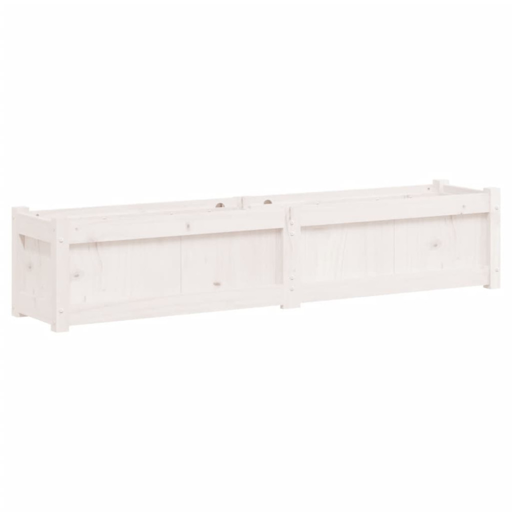 Produktbild för Odlingslåda vit 150x31x31 cm massiv furu