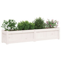 Produktbild för Odlingslåda vit 150x31x31 cm massiv furu