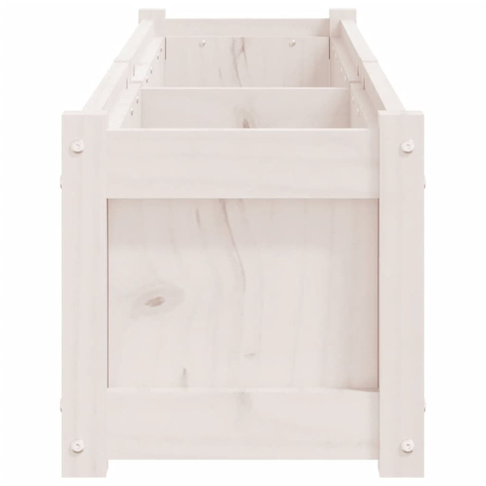 Produktbild för Odlingslåda vit 150x31x31 cm massiv furu