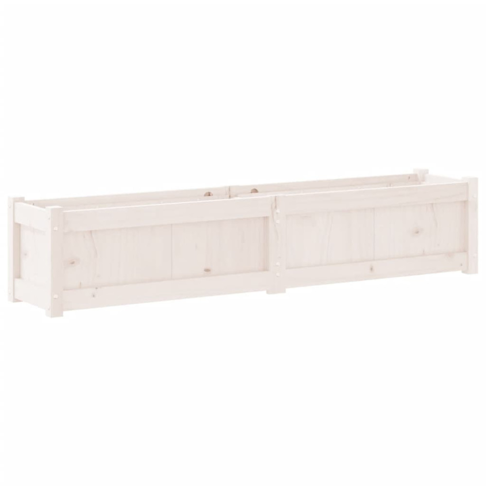Produktbild för Odlingslåda vit 150x31x31 cm massiv furu