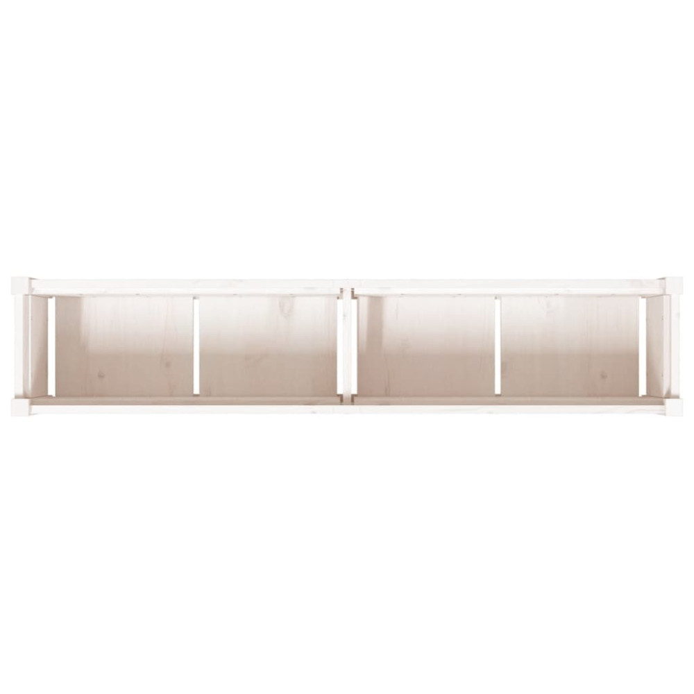 Produktbild för Odlingslåda vit 150x31x31 cm massiv furu