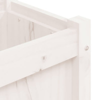 Produktbild för Odlingslåda vit 150x31x31 cm massiv furu