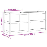 Produktbild för Odlingslåda 150x50x70 cm massiv furu