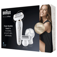 Produktbild för Braun Silk-épil 9 81688639 epilatorer 40 pincetter Vit, Guld