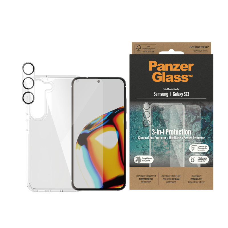 Produktbild för PanzerGlass HardCase+ Screen Protector Samsung G. S2023 Genomskinligt skärmskydd 1 styck