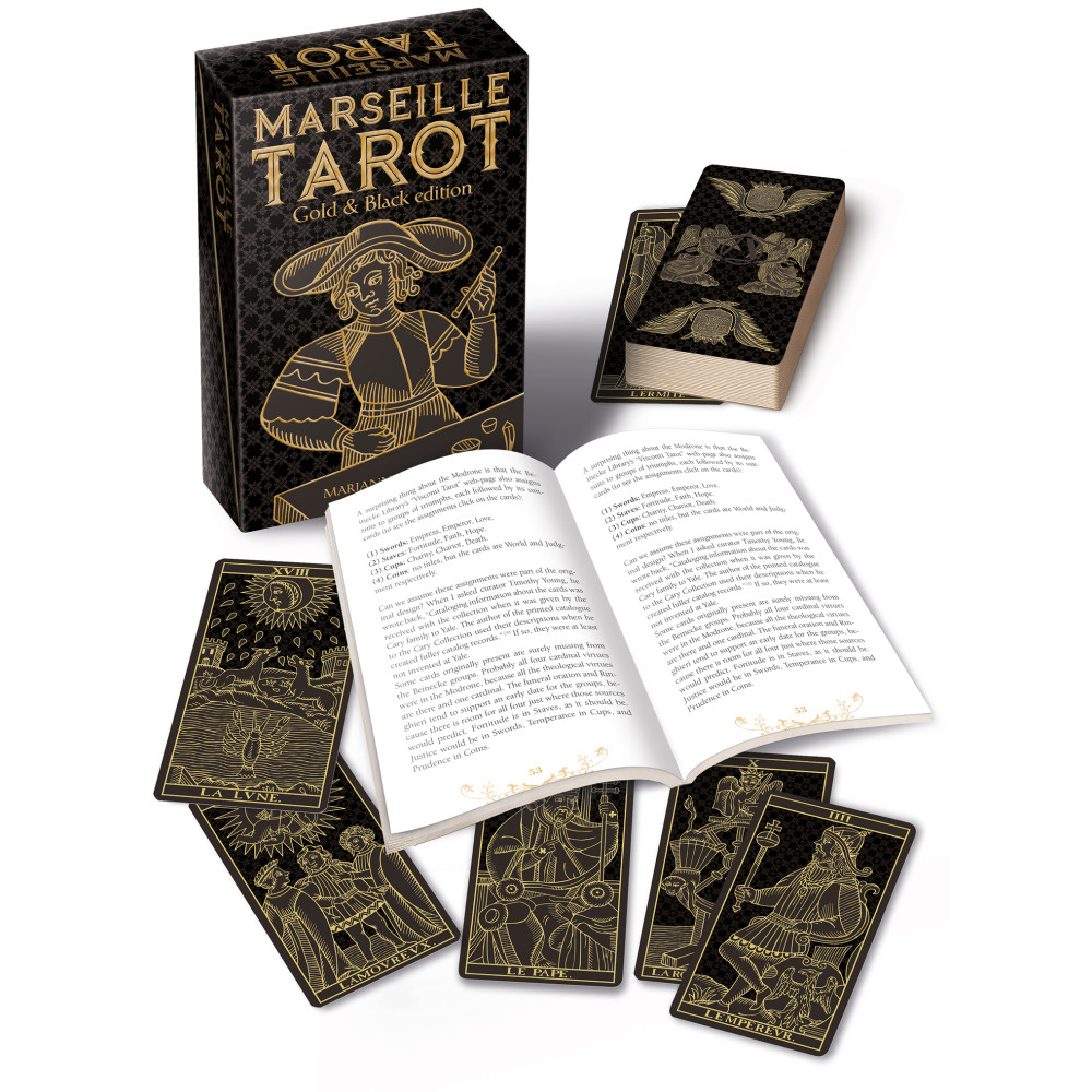 Produktbild för Tarot of Marseille Gold & Black Edition KIT