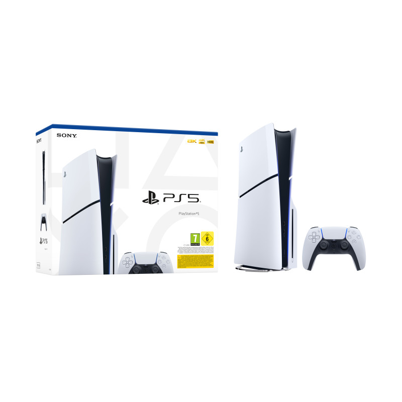 Produktbild för Sony Playstation 5 Slim 1,02 TB Wi-Fi Svart, Vit