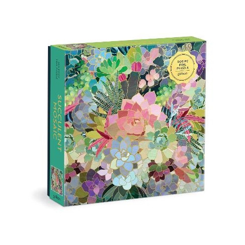 Galison Succulent Mosaic 500 Piece Foil Puzzle (bok, eng)