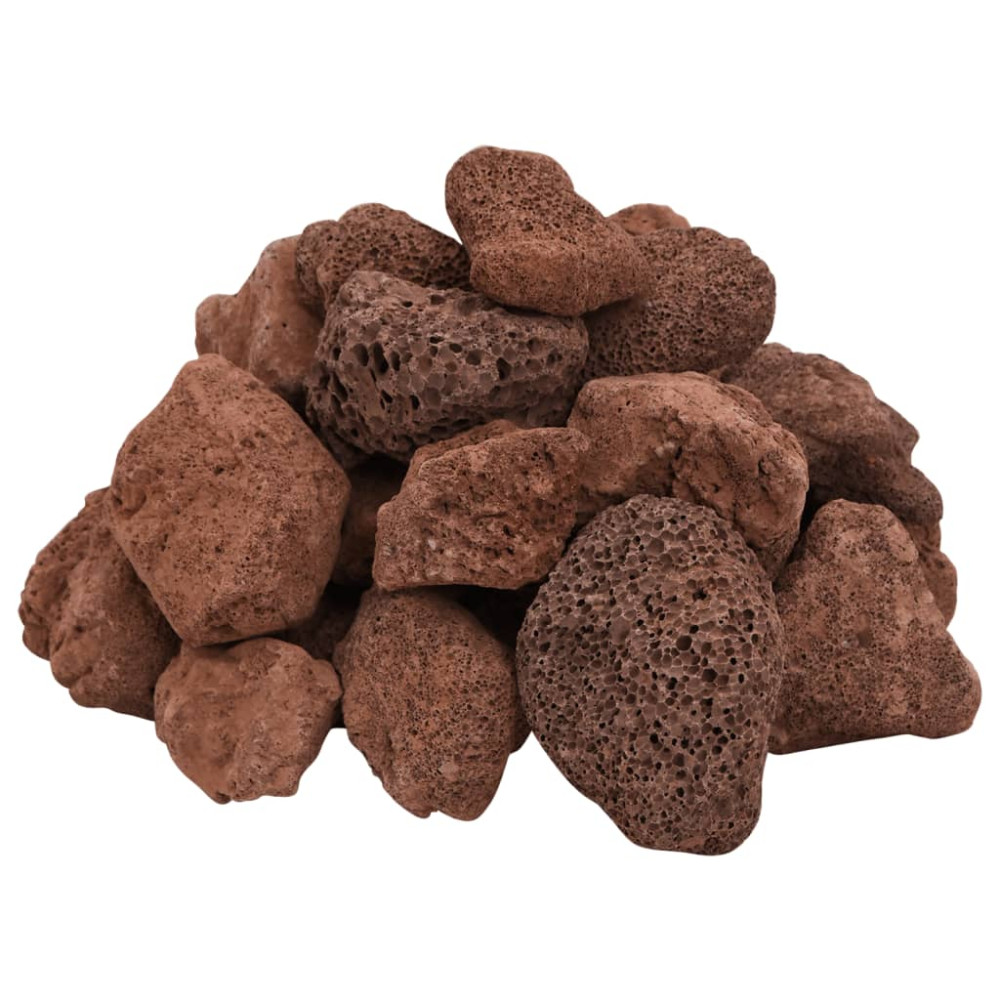 Produktbild för Lavastenar 25 kg röd 5-8 cm