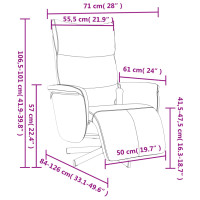 Produktbild för Massagefåtölj med fotpall gräddvit konstläder