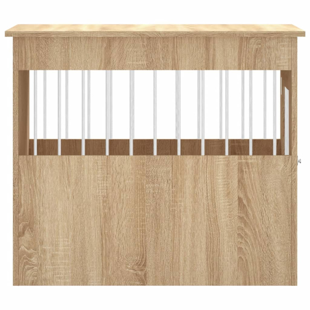 Produktbild för Hundbur/sidobord sonoma-ek 55x80x68 cm konstruerat trä