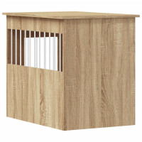 Produktbild för Hundbur/sidobord sonoma-ek 55x80x68 cm konstruerat trä