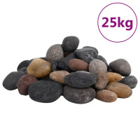 Miniatyr av produktbild för Polerad småsten 25 kg blandade färger 5-8 cm