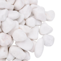 Produktbild för Polerad småsten 10 kg vit 2-5 cm