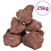 Produktbild för Lavastenar 25 kg röd 10-30 cm