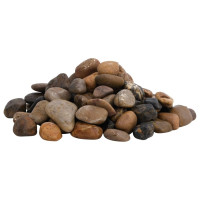 Produktbild för Polerad småsten 25 kg blandade färger 2-5 cm