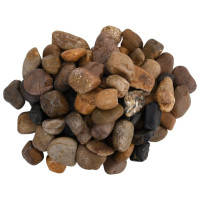Produktbild för Polerad småsten 25 kg blandade färger 2-5 cm