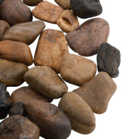 Produktbild för Polerad småsten 25 kg blandade färger 2-5 cm