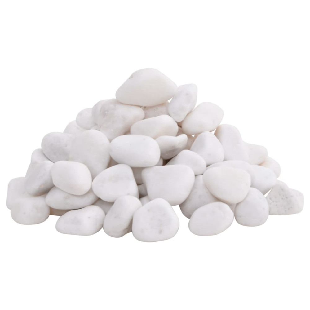 Produktbild för Polerad småsten 25 kg vit 2-5 cm