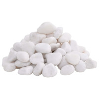 Produktbild för Polerad småsten 25 kg vit 2-5 cm