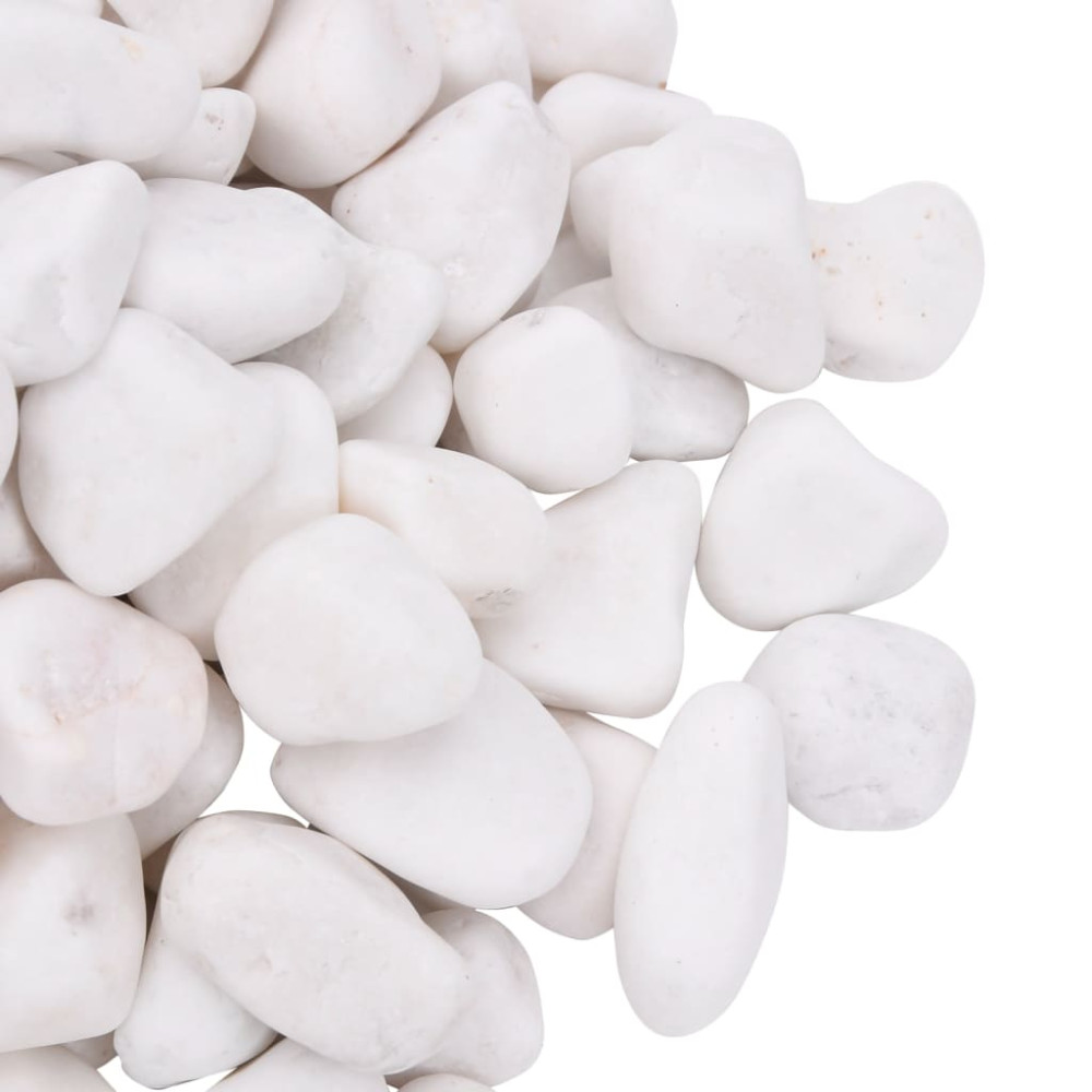 Produktbild för Polerad småsten 25 kg vit 2-5 cm
