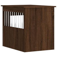 Produktbild för Hundbur/sidobord brun ek 55x75x65 cm konstruerat trä